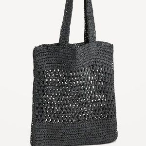 Old Navy Black Straw Bag New With Tags
